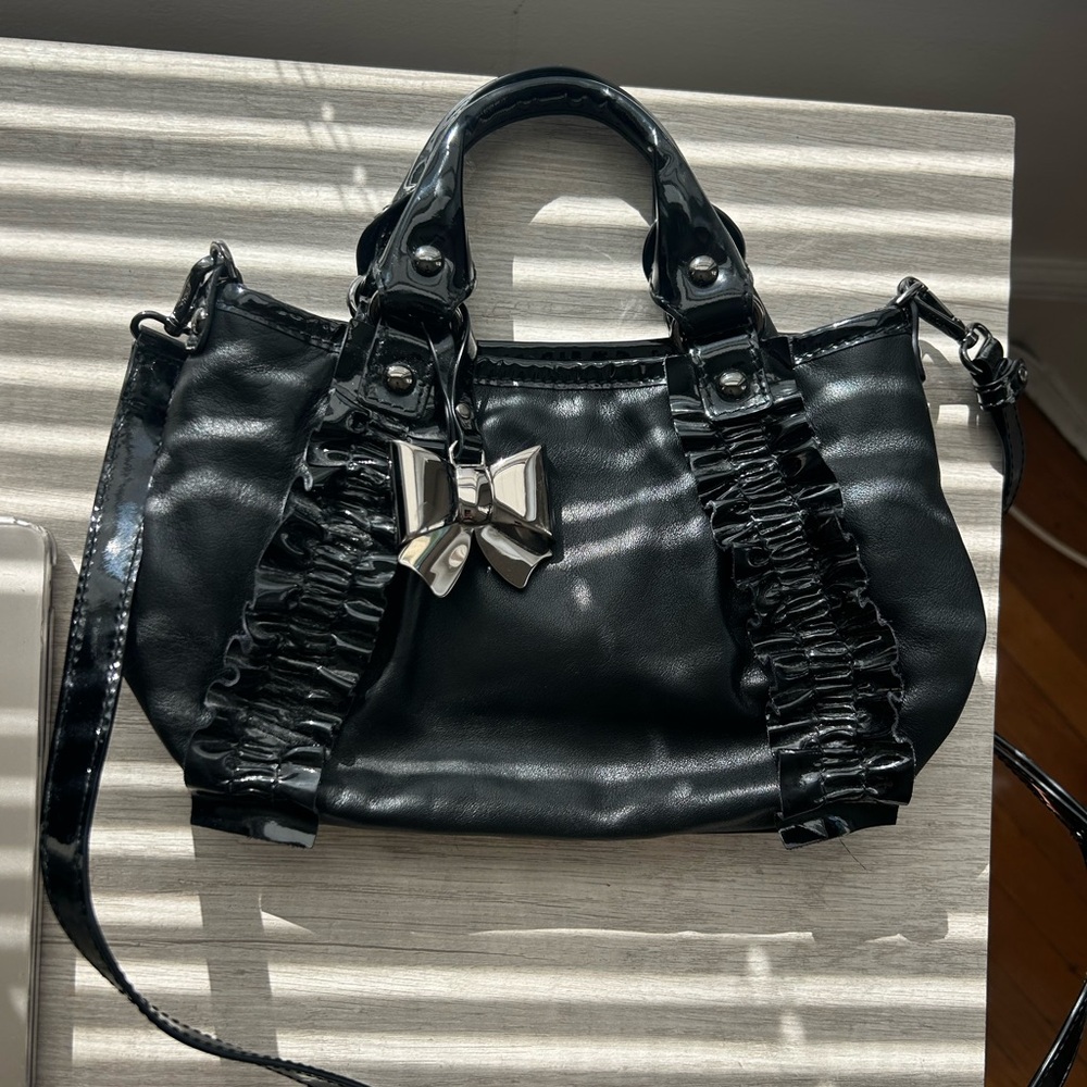 TOUS Black Purse with Bow Charm